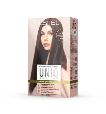 ESTEL UNIQ Sense краска-блеск д/волос без аммиака 6/75 т.русый коричнево-красный